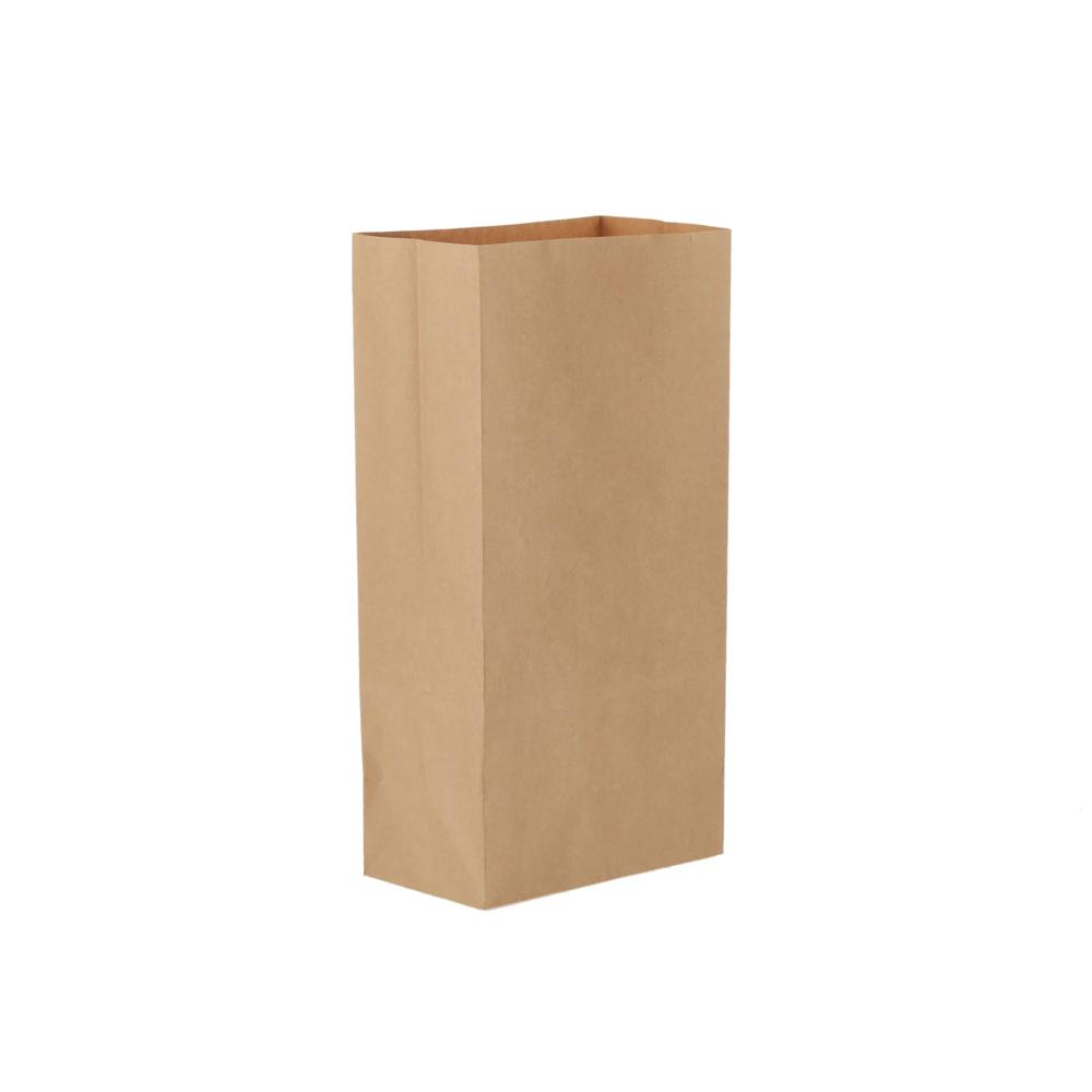 Hotpack Square Bottom Bag 6 Brown (Kraft Paper 180 X 100 X 270 Mm) - Eco-friendly Stable Design Versatile For Various Food Items