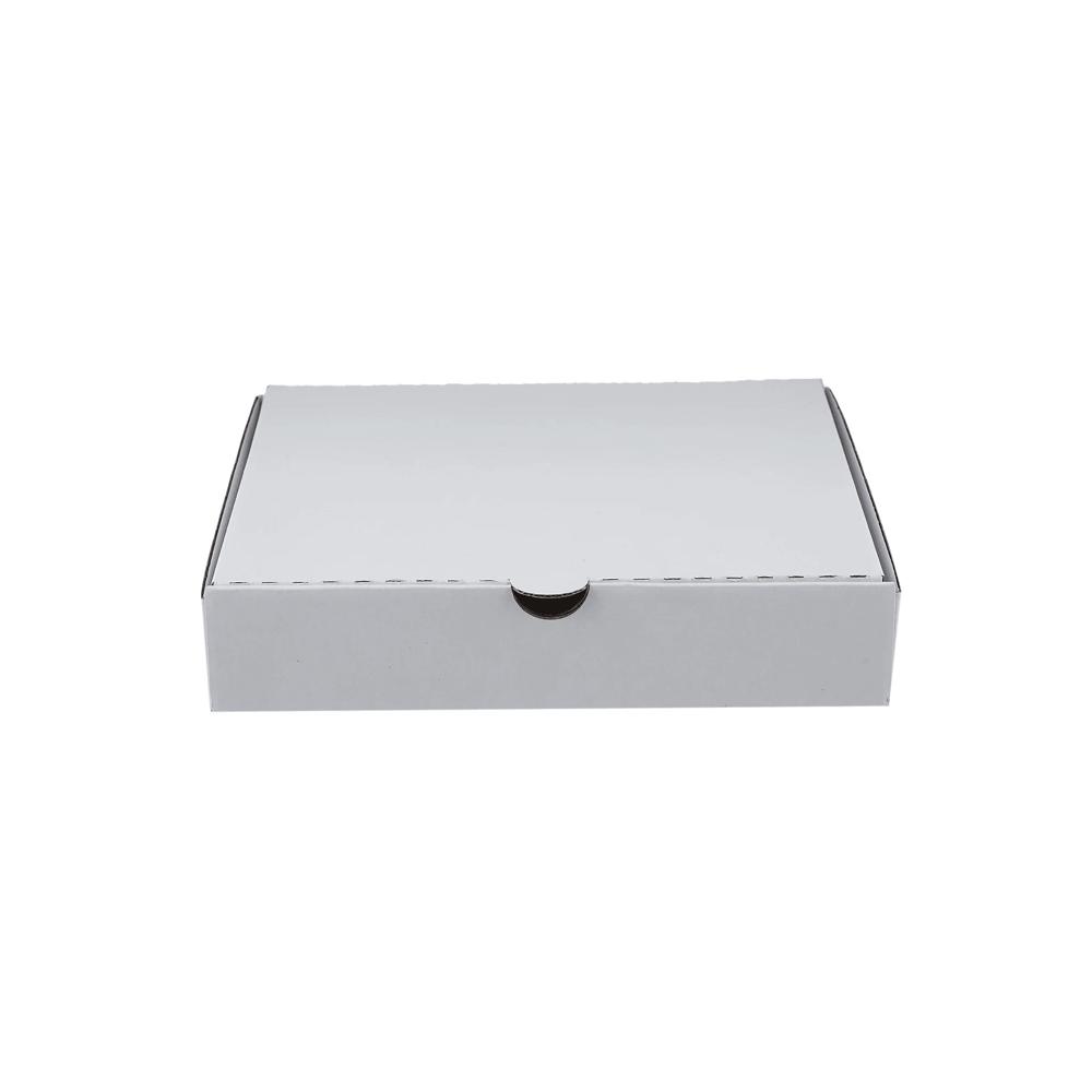 12 Inch White Paper Corrugated Pizza Box - Finishing: Matte Lamination
