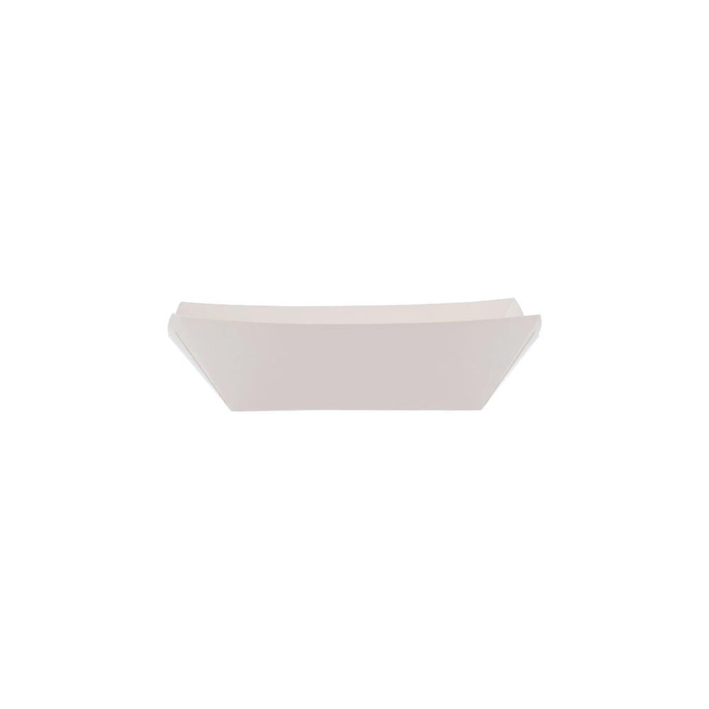 Medium White Paper Boat Tray - Pattern Type: Plain