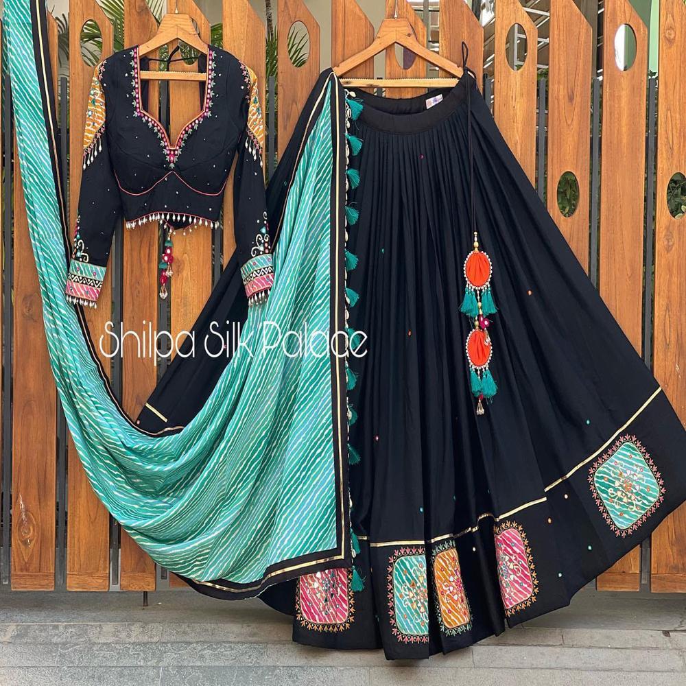 Digital Print Muslin Cotton Lehenga Choli