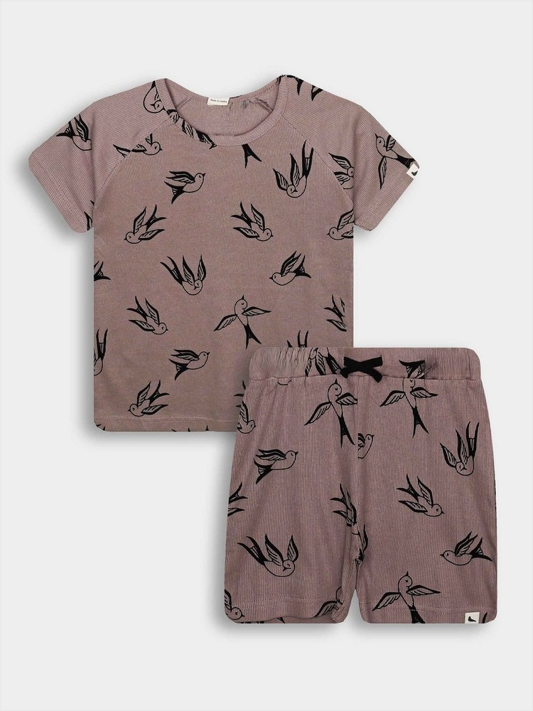 Girls Printed Shorty  Set