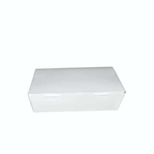 White Paper Lunch Box (1100 Ml, 18 X 12 X 5 In Cm) - Finishing: Matte Lamination