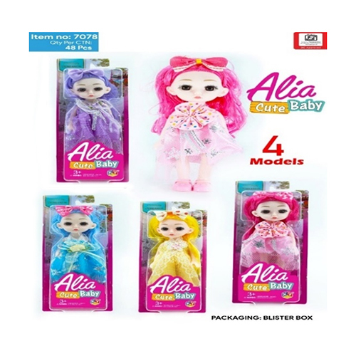 7078 6 Inch Alia Doll Cute Baby Doll Set - Color: Various Available