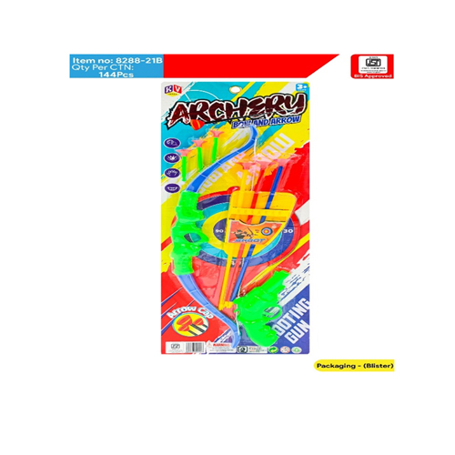 8288-21B Bow And Arrow With Small Gun with Arrows