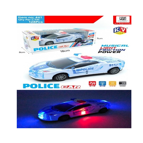 461 1 Pcs Box Friction City Guard Police Car With Music And Light - Color: Different Available