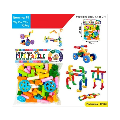 P-1 Educational Pipe Puzzle - Age Group: 2 To 8 Years