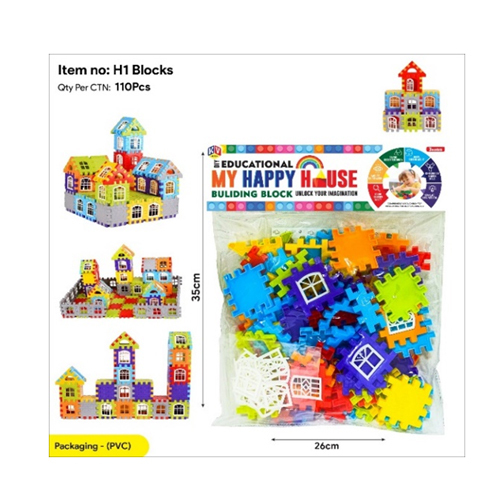 H-1 My Happy House Building Block - Age Group: 2 To 8 Years