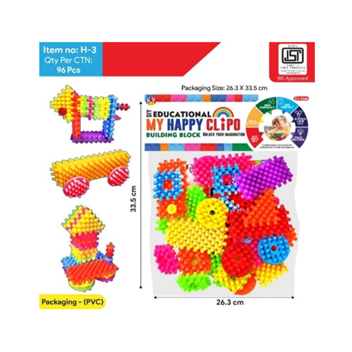 H-3 My Happy Clipo Building Block - Age Group: 2 To 8 Years