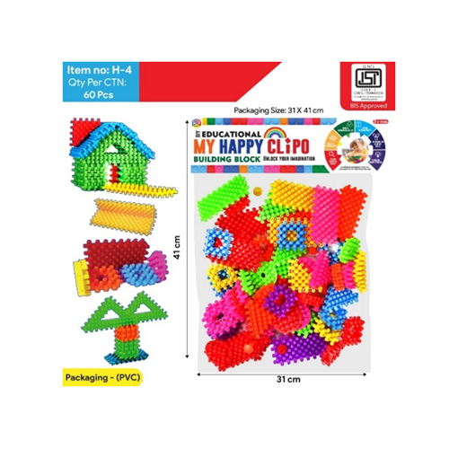 H-4 My Happy Clipo Building Block - Age Group: 2 To 8 Years