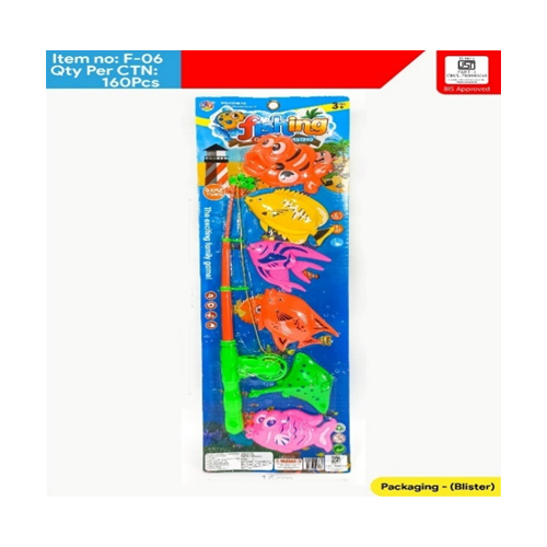 F-06 6 Pcs Fish + 1 Fishing Rope Game