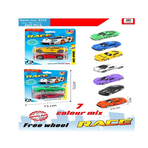 902 2 Pcs Metal Car