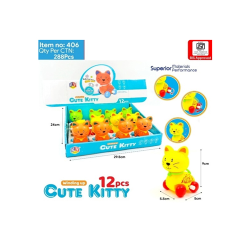 406 12 Pcs Cute Kitty - Color: Different Available