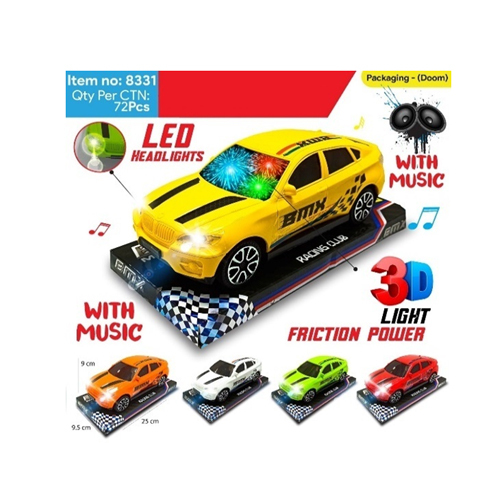 8331 Friction Car with 3D Light And Music