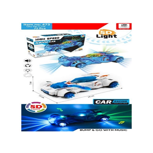 473 Bump And Go Dazzling Car With Light And Music - Size: Various Available