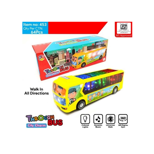 453 Bump And Go City Charm Bus With Light And Music - Size: Various Available