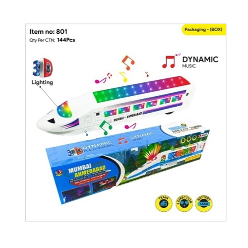 801 Bump And Go Bullet Train With Light And Music - Size: Various Available