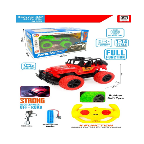 447 4 Function 1-14 Off-Road Remote Control Car - Size: Various Available