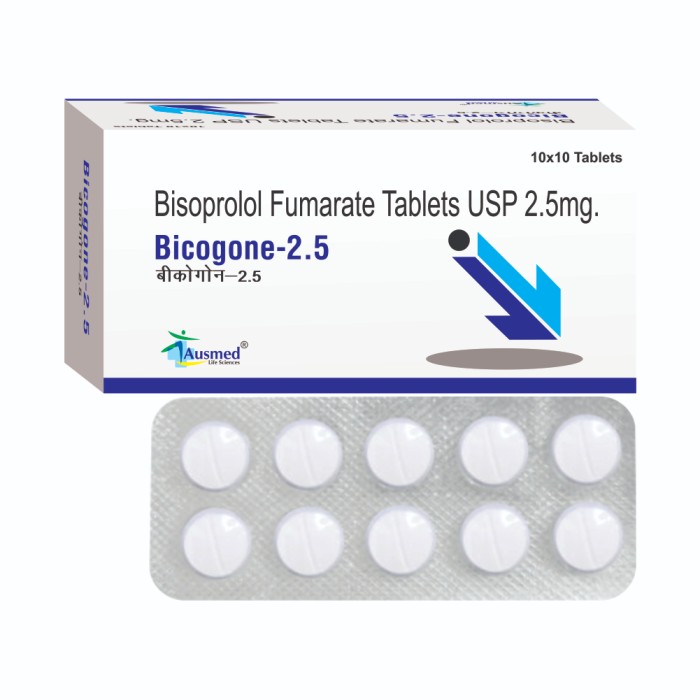 Bisoprolol Fumarate USP 2.5 mg