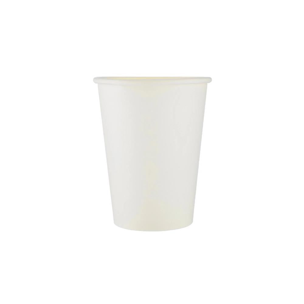 Heavy Duty Single Wall Paper Cups (12oz, 250ml) - Color: White