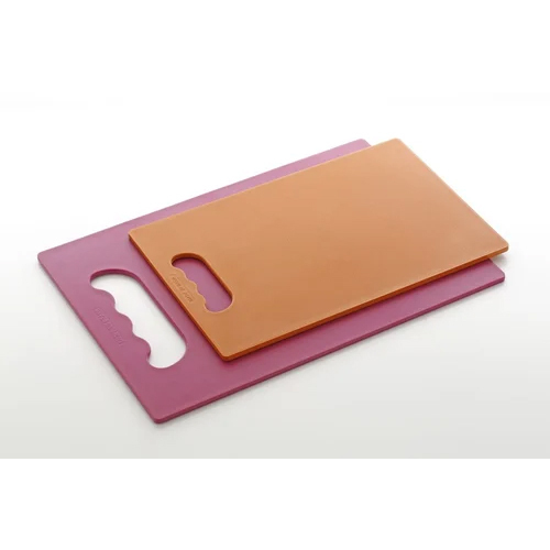 Plastic Kitchen Vegetable Chopping Boards Economic Medium - Color: Light Brown & Dark Pink