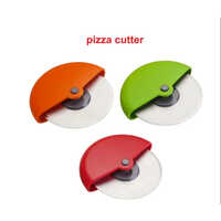 Stainless Steel Pizza Cutter - Stainless Steel, Standard Size, Multicolor | Manual Power Source, Ideal For Household Use, Durable Plastic Handle