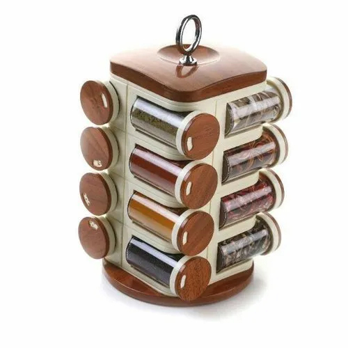 Spice Rack Wooden 16 In 1 - Color: Brown