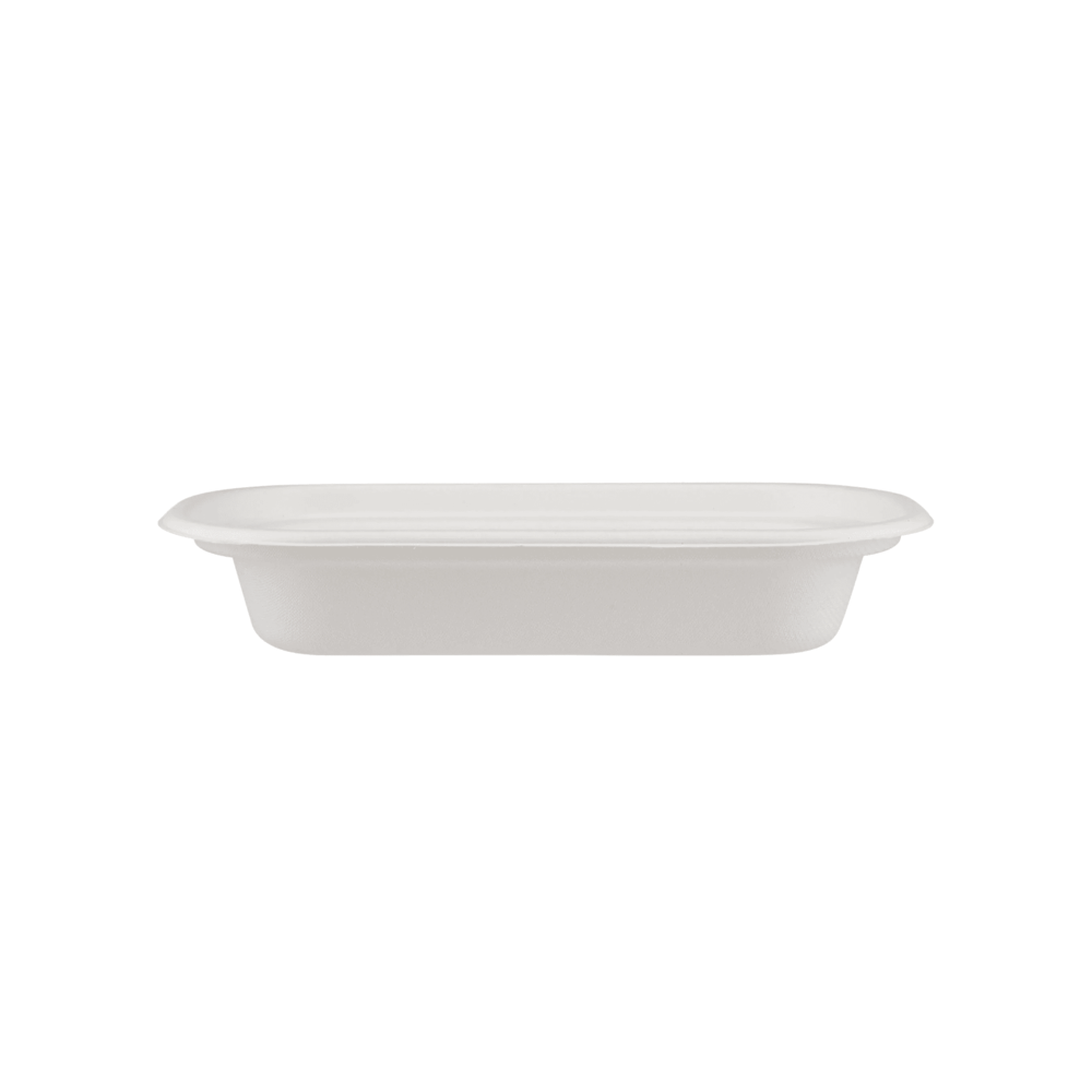 Biodegradable Hinged 16 Oz (500 Ml ) Round Container Base Only - Natural Disposable