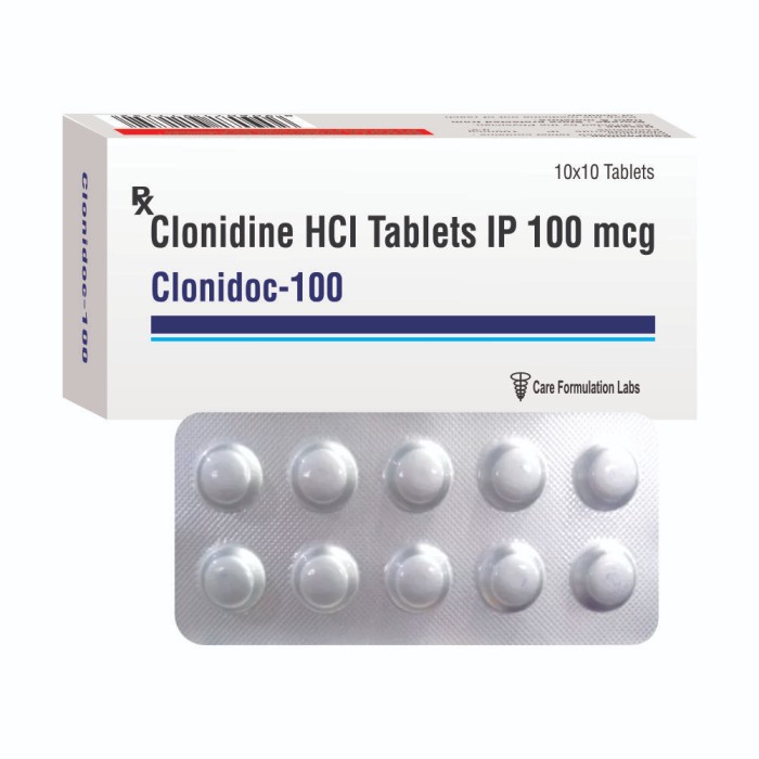 Clonidine Hydrochloride IP 100 mcg