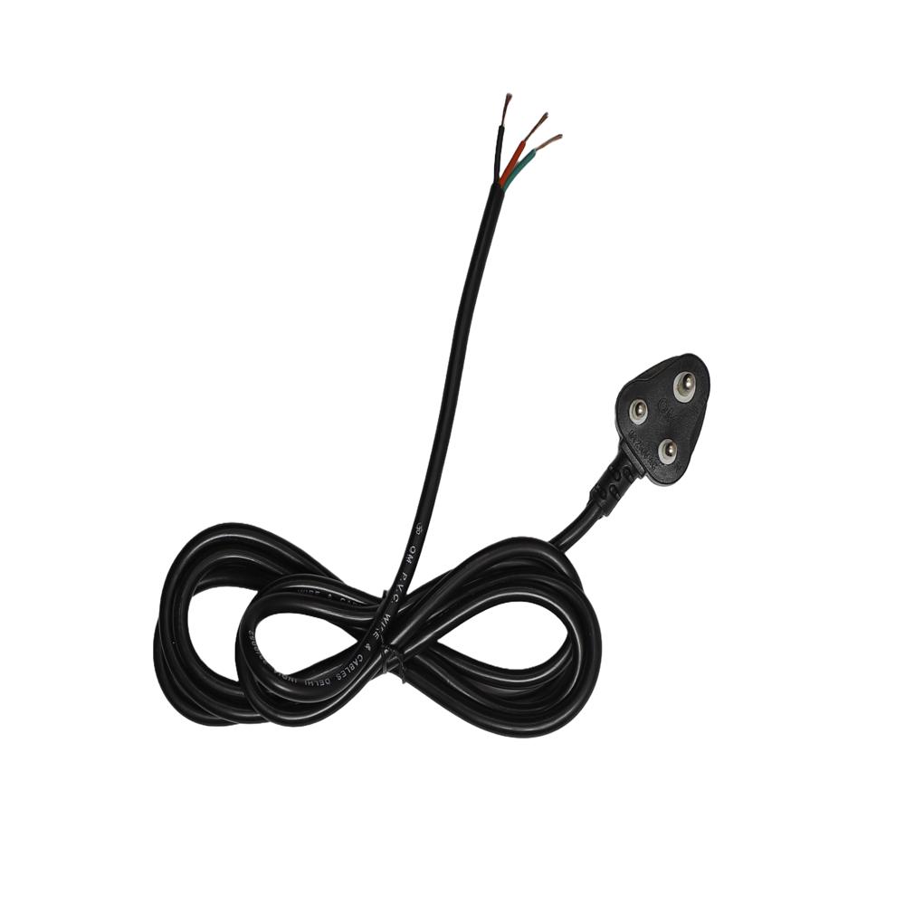 Universal 3 Core Flexible Braided Power Cable - 3 Yards, Cotton Covered Heat Resistant, 240 Volt, White Pvc Jacket, Fits All Steam And Dry Irons