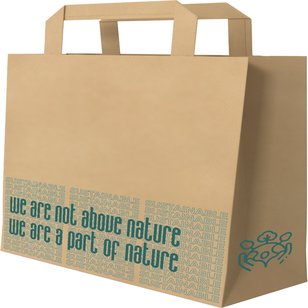 Hotpack Nature Brown Large Paper Bag (300X125X407.5 mm, 500 Nos)