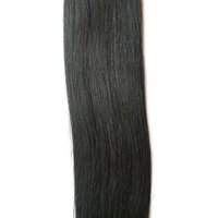 Natural Black Color Straight Weft Hair Bundle Temple Remy Human Hair Extension