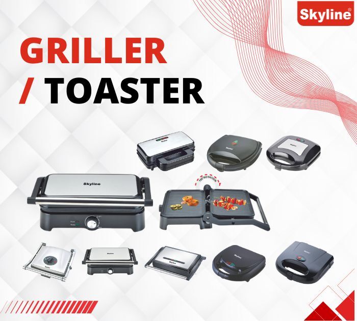 Skyline 750w 2-slice Sandwich & Grill Toaster