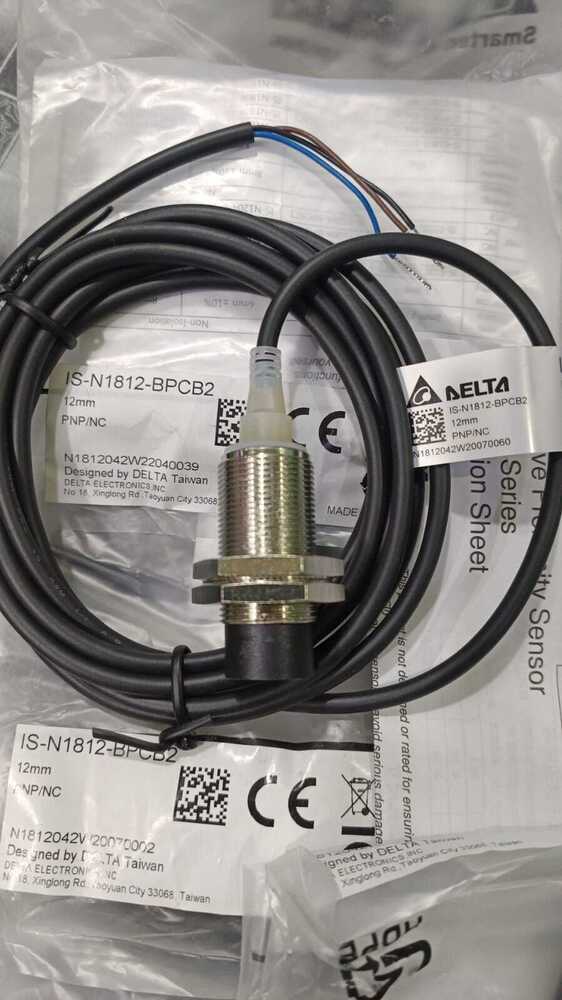 DELTA प्रॉक्सिमिटी सेंसर, 18MM व्यास, SD 12MM, PNP-NC, IS-N1812-BPCB2