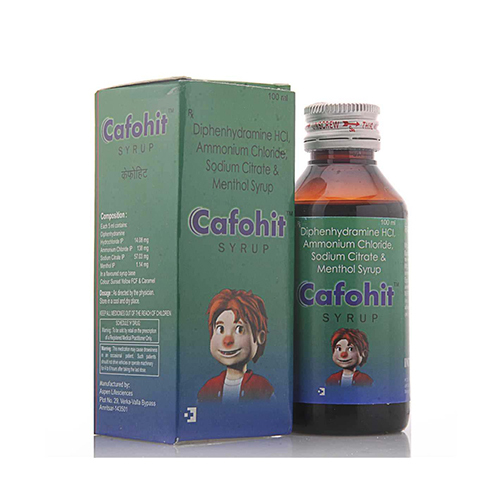 100ml Diphenhydramine HCI Ammonium Chloride Sodium Citrate Sodium Citrate And Menthol Syrup