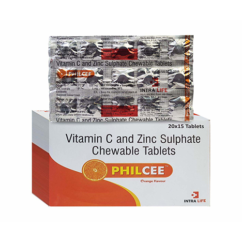 Vitamin C And Zinc Sulphate Chewable Tablets - Drug Type: General Medicines