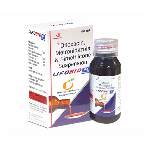 60Ml Ofloxacin Metronidazole And Simethicone Suspension - Drug Type: General Medicines