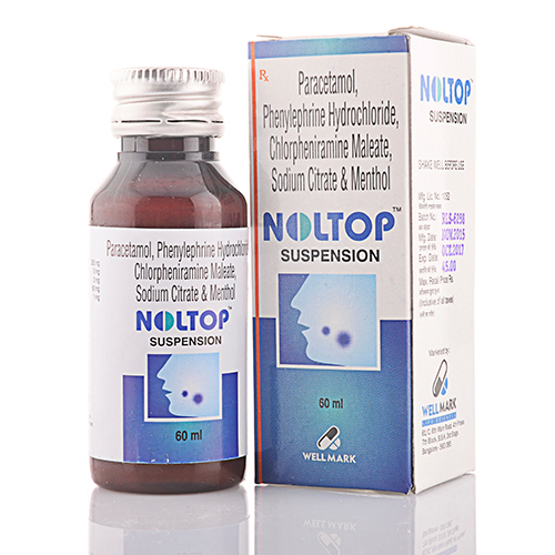 60ml Paracetamol Phenylephrine Hydrochloride Chlorpheniramine Maleate Sodium Citrate And Menthol Suspension