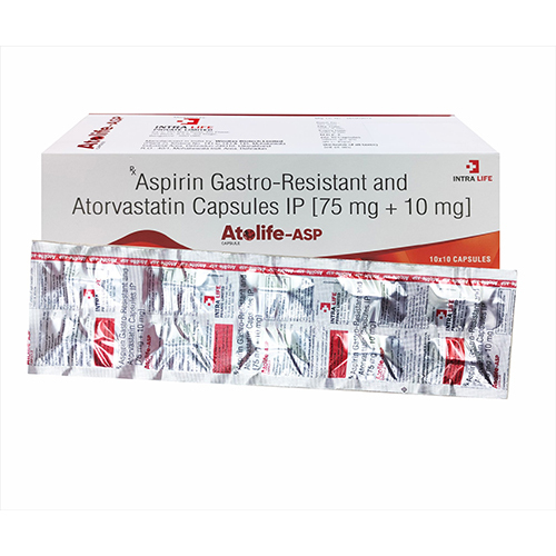 75Mg + 10Mg  Gastro Resistant And Atorvastatin Capsules Ip - Drug Type: General Medicines