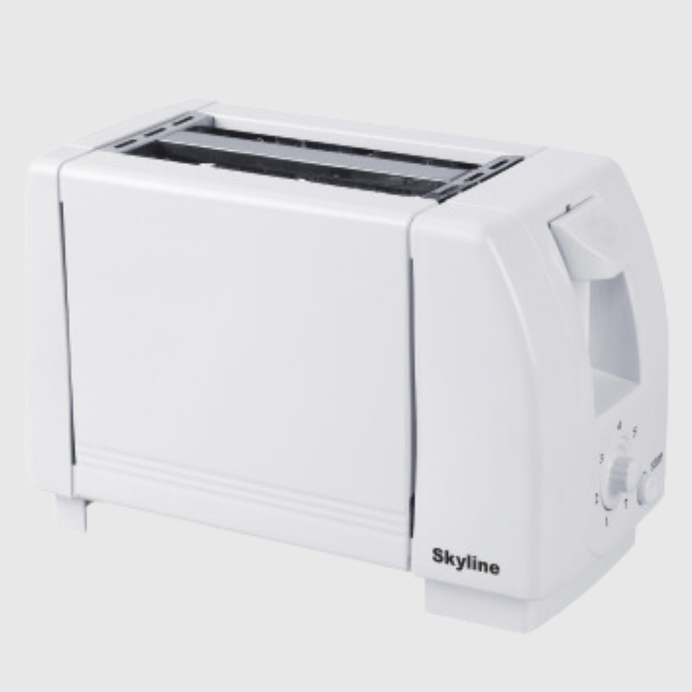 Skyline 750W 2-स्लाइस पॉप-अप टोस्टर जिसमें 7 ब्राउर्निंग स्तर और कूल टच बॉडी है