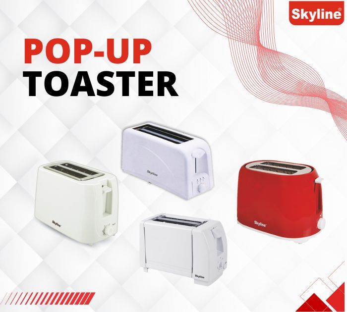 Skyline 4-slice Pop-up Toaster A   Fast, Perfectly Toasted Bread For Family Breakfasts