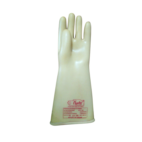 Electrical Insulating Rubber Hand Gloves - Design: Solid