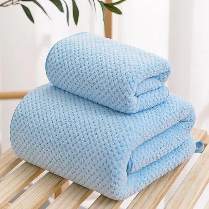 LINEAR Microfiber Bath Towel & Hand Towel Set SIZE