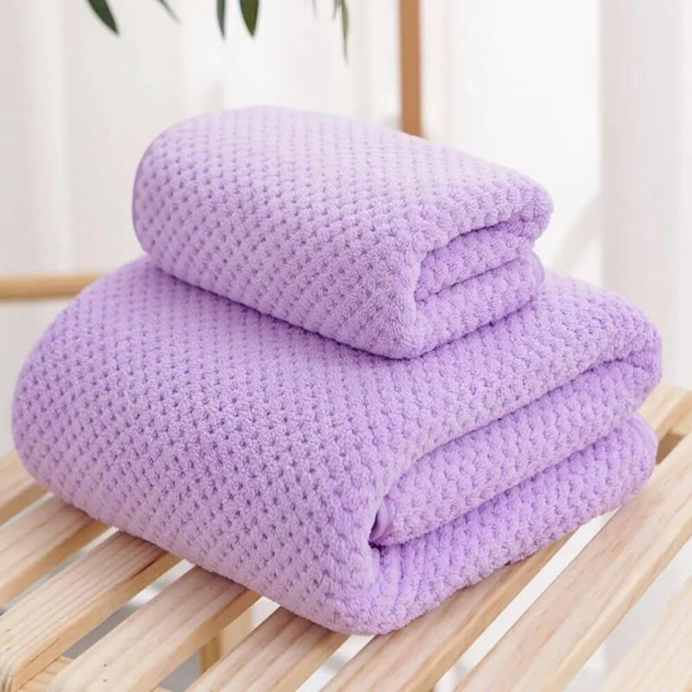 LINEAR Microfiber Bath Towel & Hand Towel Set SIZE