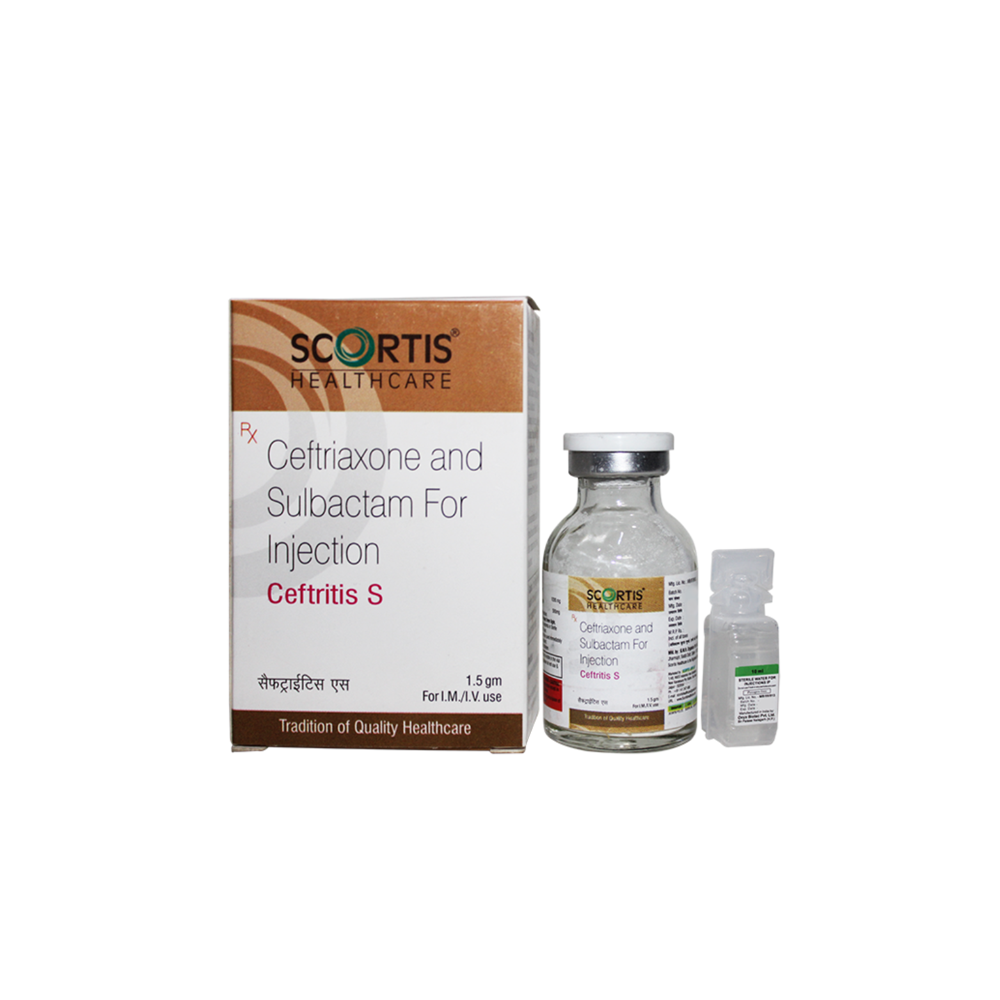Ceftritis S इंजेक्शन (Ceftriaxone और Sulbactam के लिए इंजेक्शन Ceftritis S)