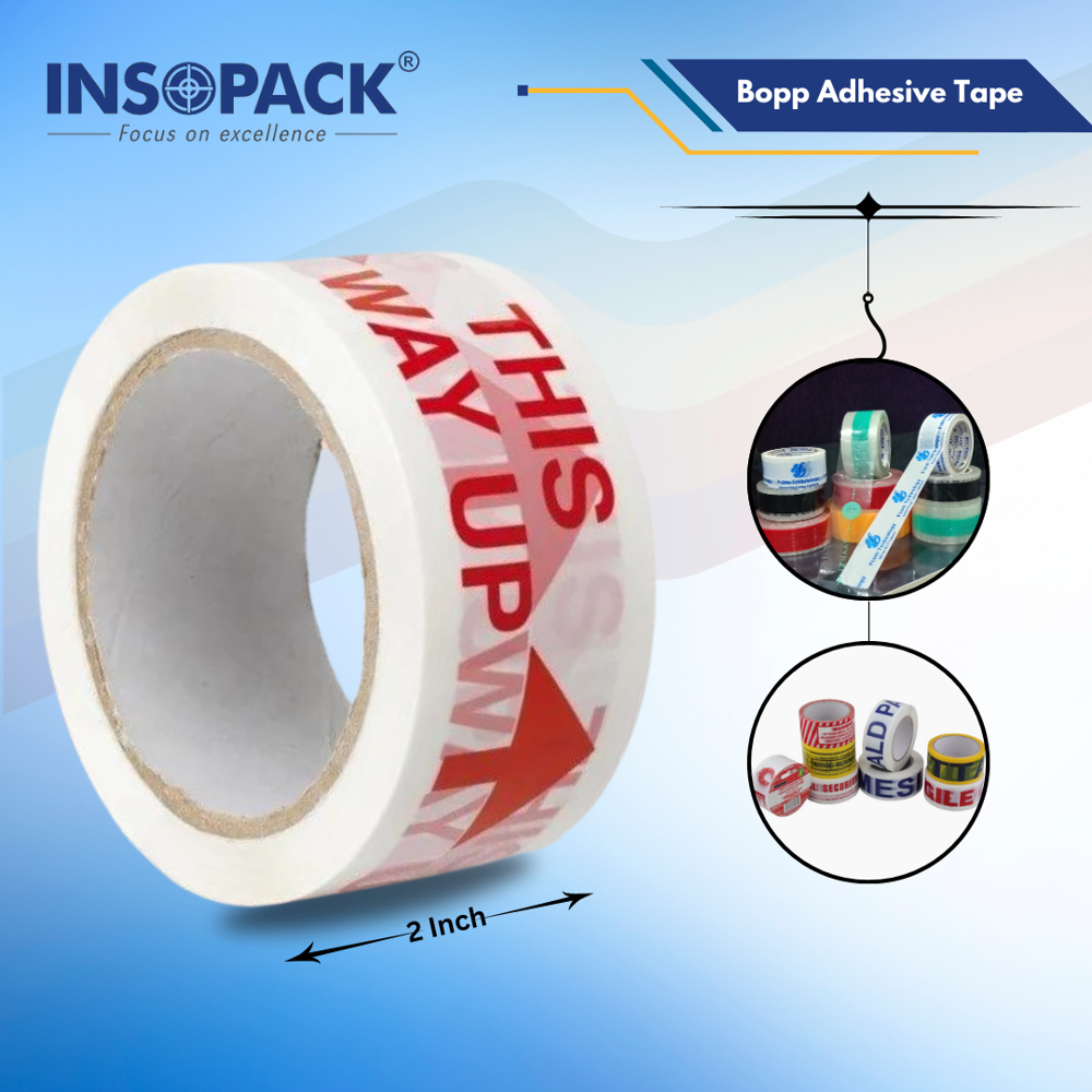 Printed Bopp Tapes - Color: White