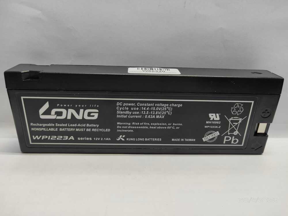 Long 12V, 2.1AH Sealed Lead Acid Battery, WP1223A