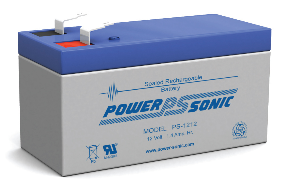 Powersonic 12V, 1.2AH Sealed Lead Acid Battery, PS-1212