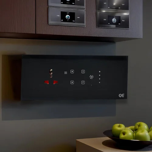 6 Module 4 Switch 1 Fan 1 Socket - Color: Black