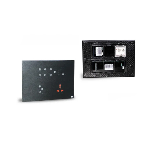 Touch 8 Switch 1 Fan 1 Socket - Color: Black