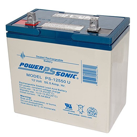 Powersonic 12V, 55AH Sealed Lead Acid Battery, PS-12550